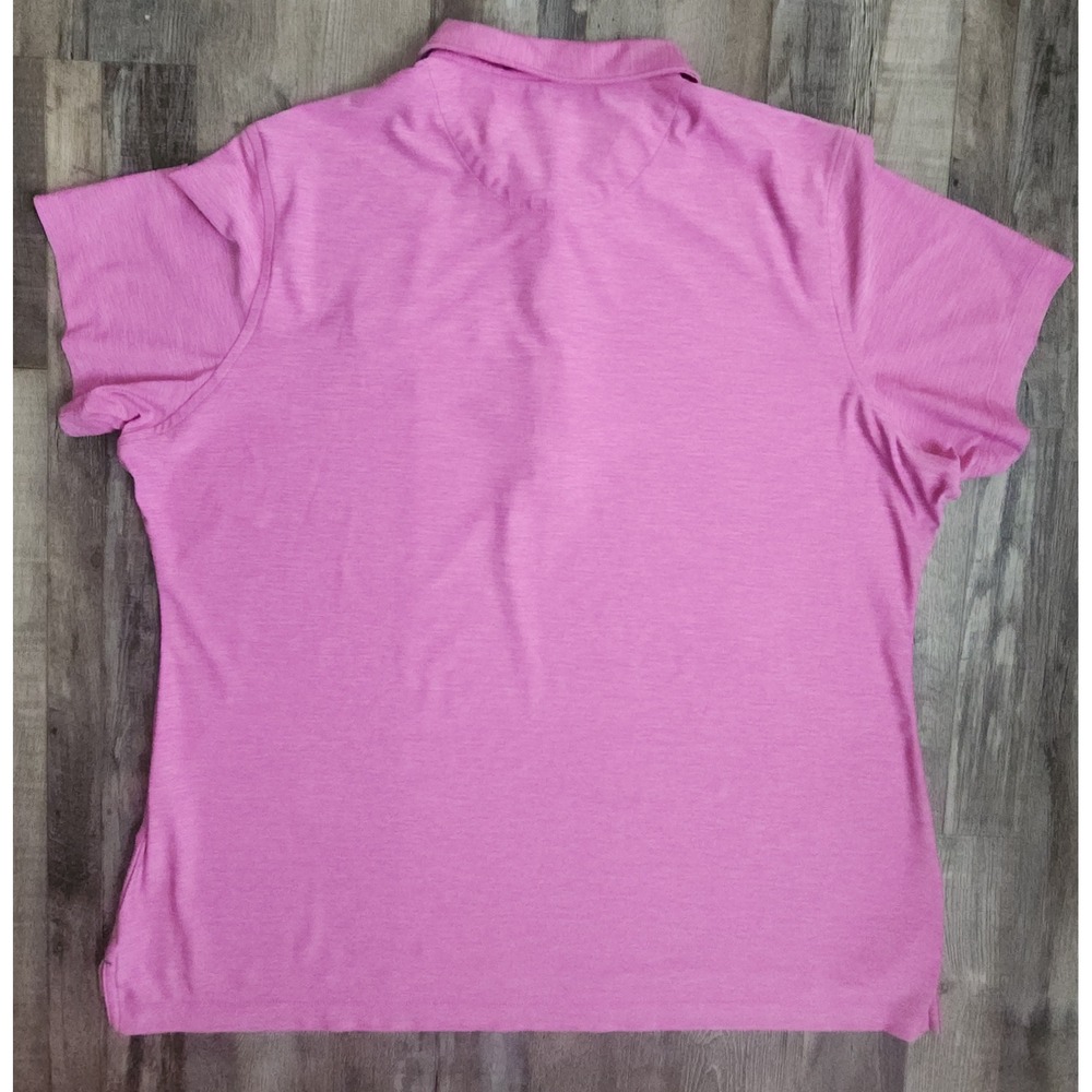 Peter Millar Polo Shirt Womens XL Pink BMW Championship Golf UPF 50+ Stretch - Picture 7 of 8